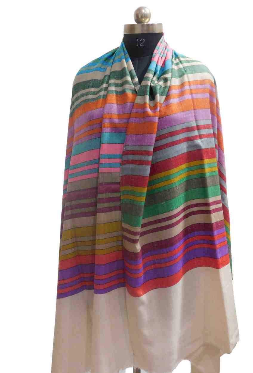 Pashmina-shawl with strips (KE 07)