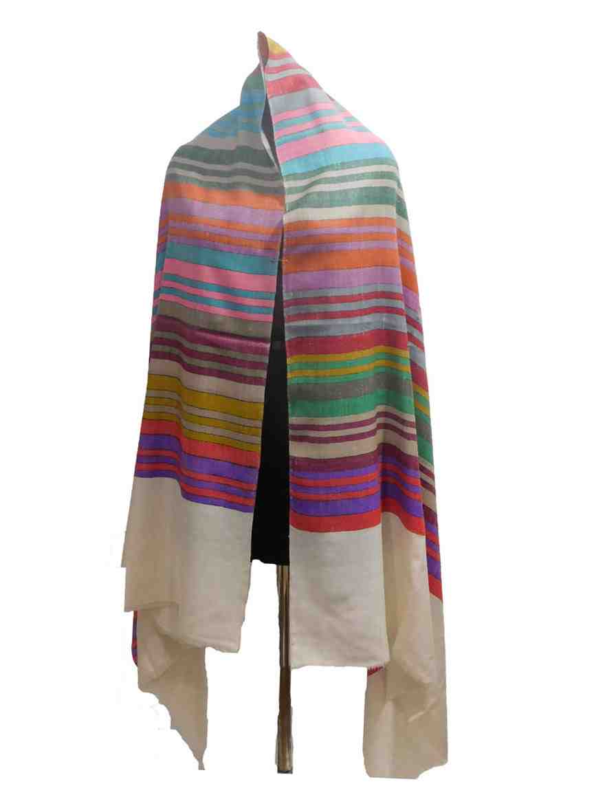 Pashmina-shawl with strips (KE 07)