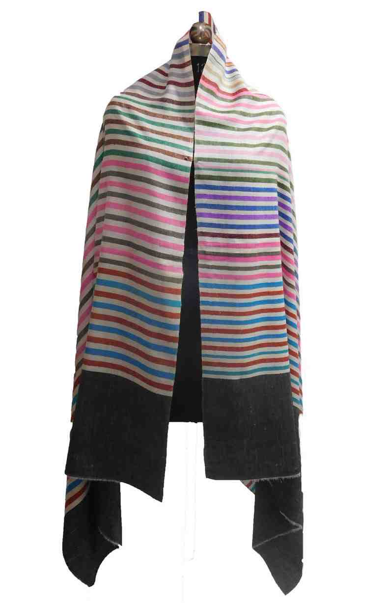 Pashmina-shawl with strips (KE10)