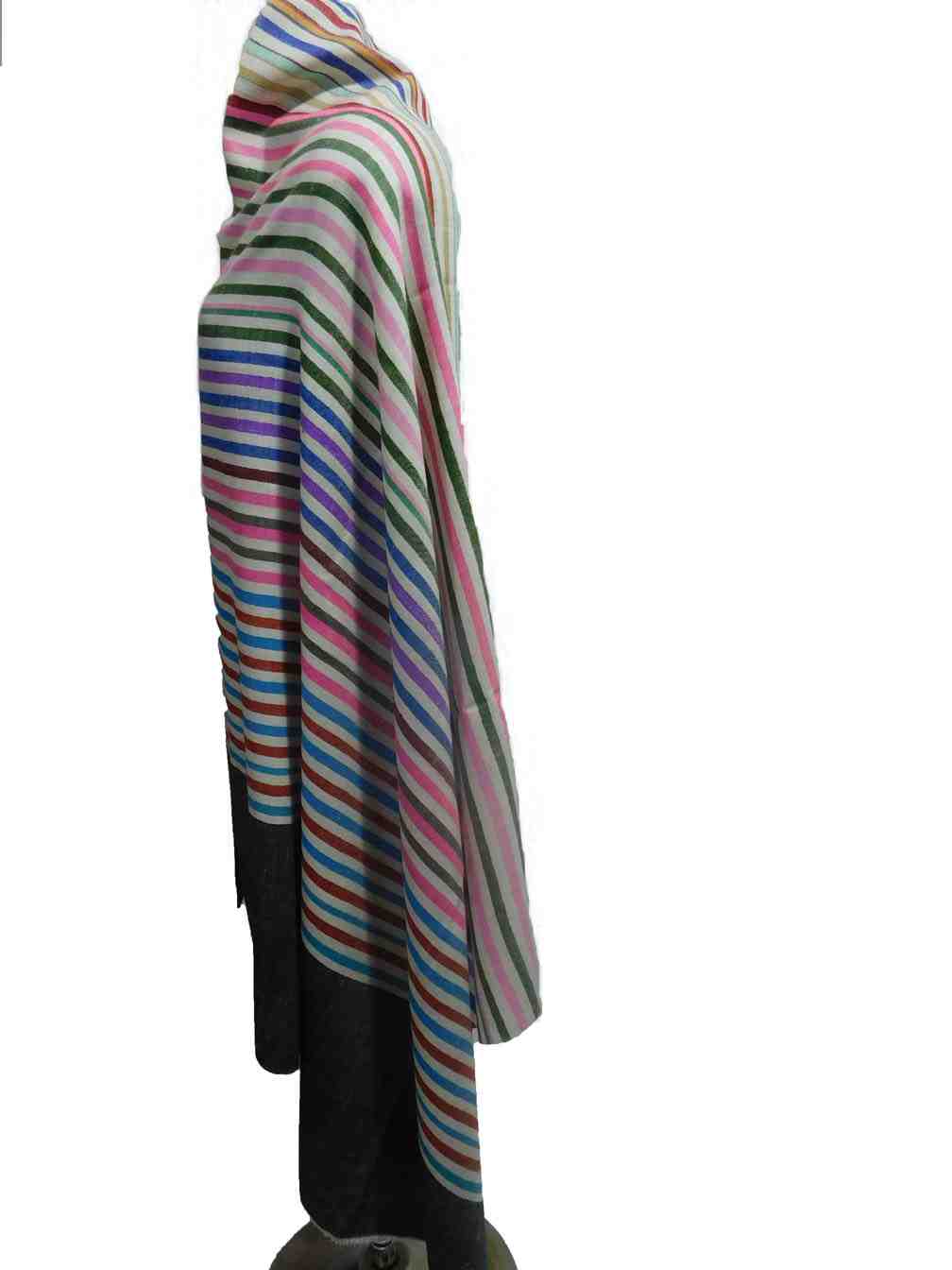 Pashmina-shawl with strips (KE10)