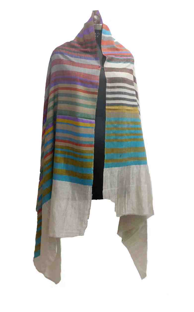 Pashmina-shawl-with-strips (KE 14)