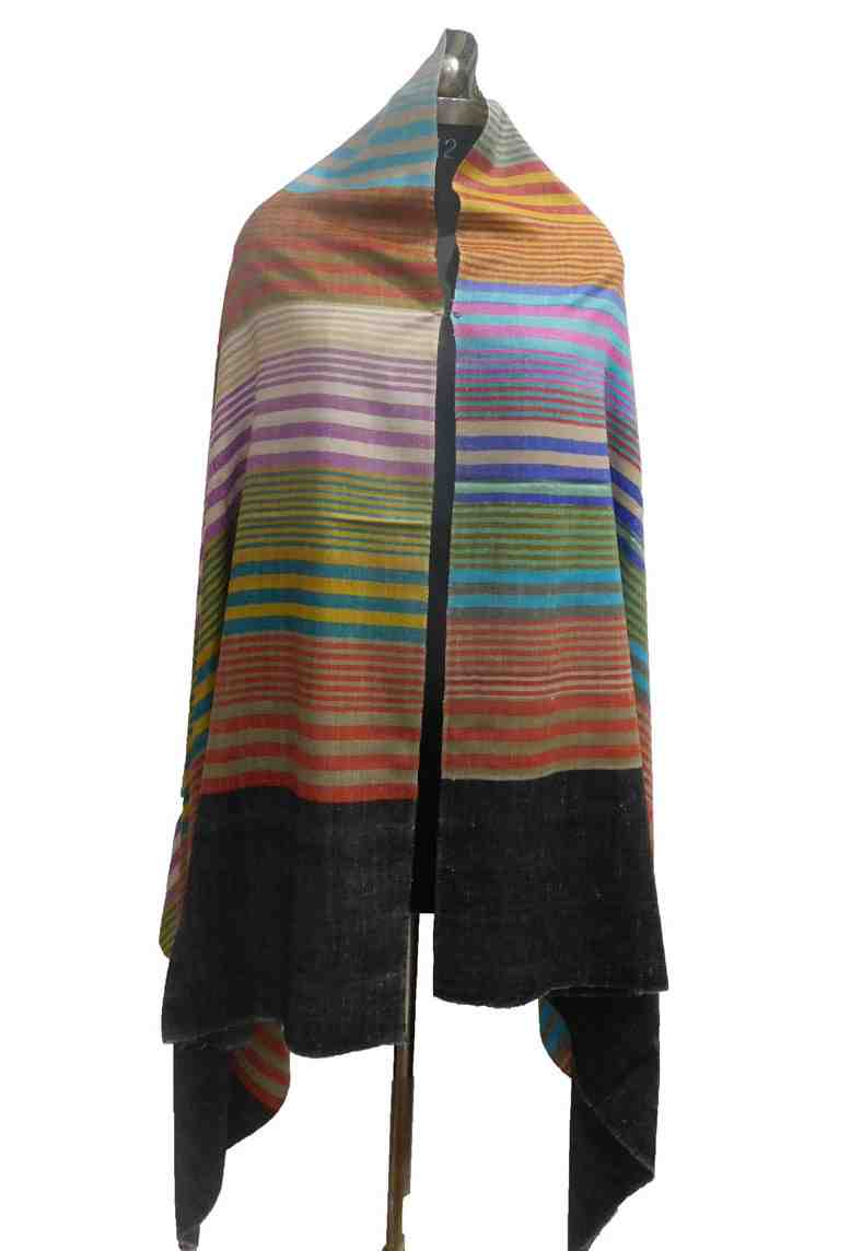 Pashmina-shawl-with-strips (KE )