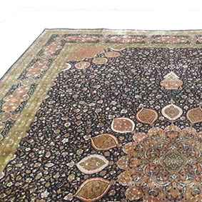 Size 10x14  feet's Hand-made Carpet(Silk-Weave-Silk-base)-(KE-51)