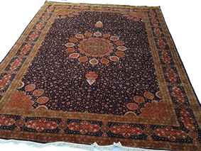 Size 10x14  feet's Hand-made Carpet(Silk-Weave-Silk-base)-(KE-51)