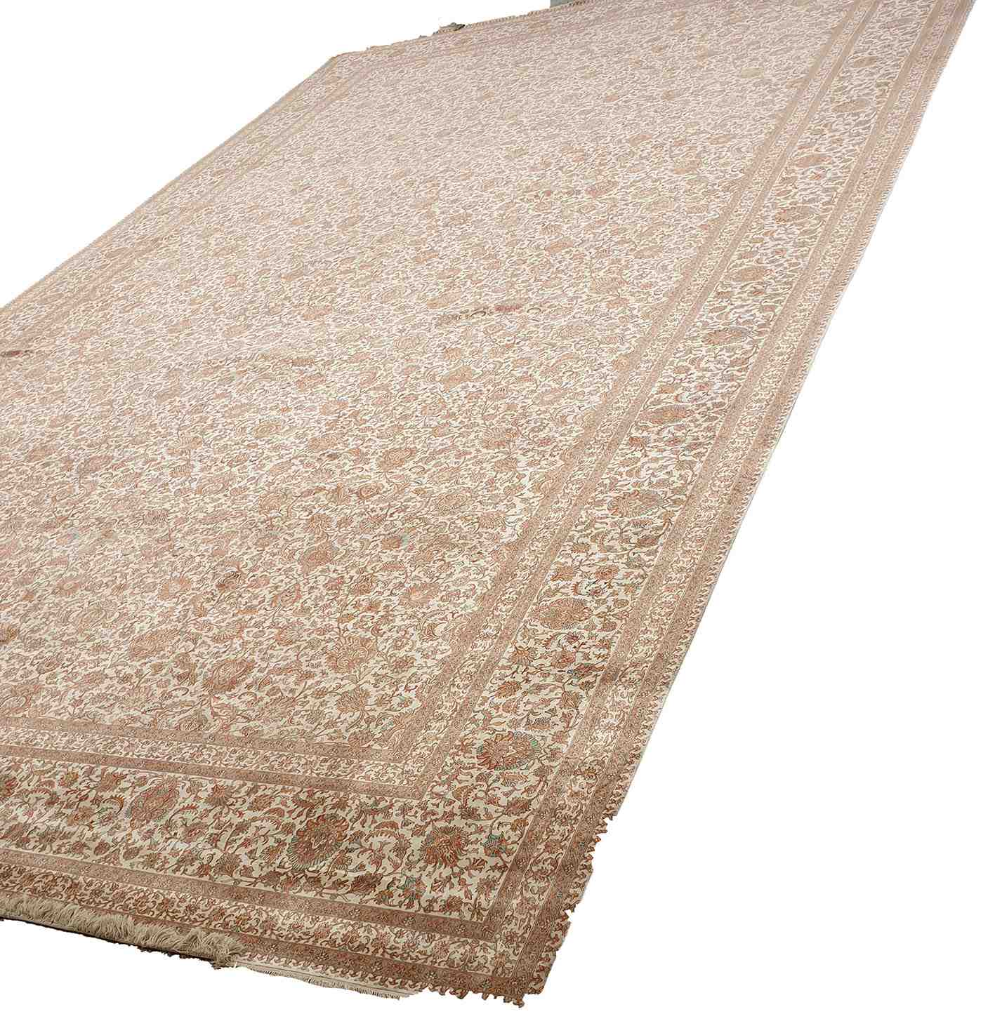 Size 15x25  feet's Hand-made Carpet((Silk-Weave-Silk-base) (KE-52)