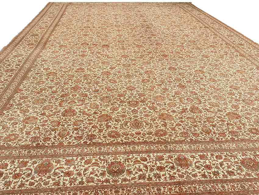 Size 15x25  feet's Hand-made Carpet((Silk-Weave-Silk-base) (KE-52)