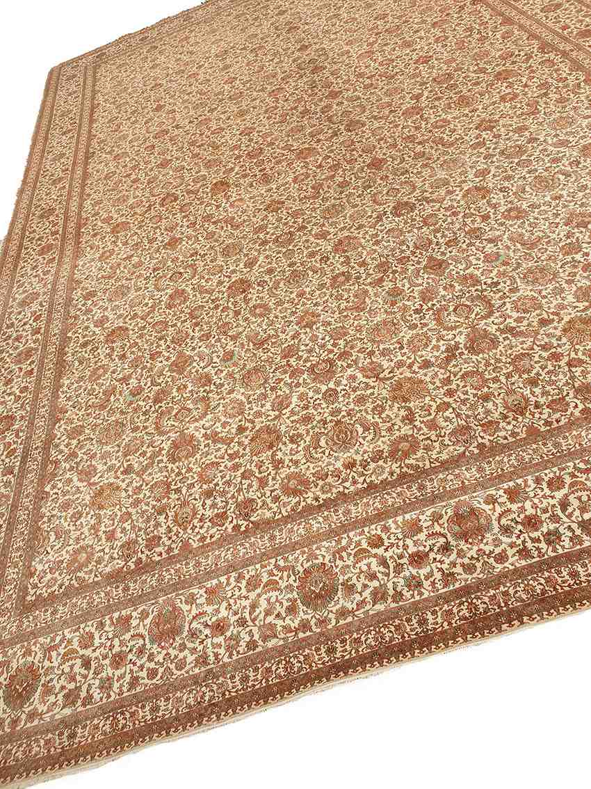 Size 15x25  feet's Hand-made Carpet((Silk-Weave-Silk-base) (KE-52)