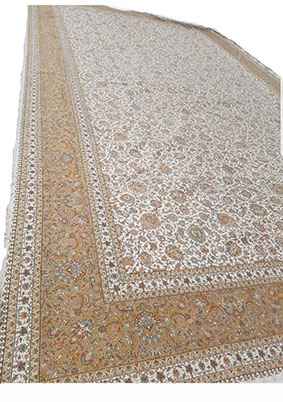 Size 15x25  feet's Hand-made Carpet(Silk-Weave-Silk-base)-(KE-59)